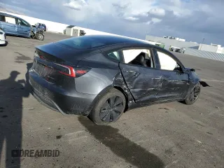 2025 Tesla Model 3 Long Range with VIN 5YJ3E1EB3SF891419, listed as a Copart auction lot 43178755 with Not Provided miles and Salvage Title. Bid and sale history available at DreamBid. Image 3.
