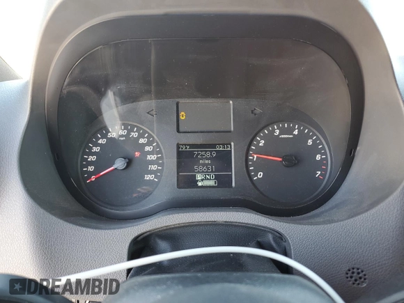 2021 Mercedes-Benz Sprinter Cargo with VIN W1Y70BGY1MT061122, listed as a Copart auction lot 45013915 with 58,631 mi miles and Salvage Title. Bid and sale history available at carsss.com. Image 9.