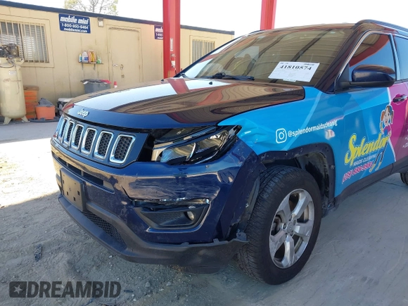 2017 Jeep Compass Latitude with VIN 3C4NJDBBXHT679623, listed as a IAAI auction lot 41810574 with 158,655 mi miles and . Bid and sale history available at DreamBid. Image 6.
