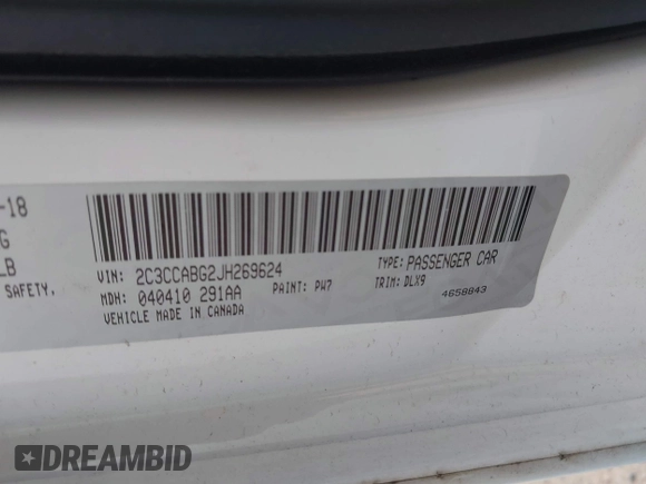 2018 Chrysler 300 S with VIN 2C3CCABG2JH269624, listed as a IAAI auction lot 41918109 with 147,709 mi miles and . Bid and sale history available at DreamBid. Image 9.