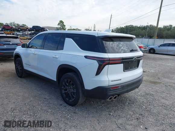 2024 Chevrolet Traverse FWD LS with VIN 1GNEREKSXRJ175524, listed as a IAAI auction lot 41273400 with 6,365 mi miles and . Bid and sale history available at DreamBid. Image 3.