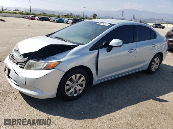 2012 Honda Civic LX с VIN 2HGFB2F56CH524788, выставлен на аукционе Copart как лот 60326815 с пробегом 160 271 миль миль и Списание • Salvage title. История ставок и продаж доступна на DreamBid. Изображение 1.