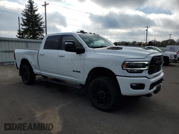 2023 Ram 2500 Laramie with VIN 3C6UR5FJ9PG597618, listed as a Copart auction lot 79045884 with 46,860 mi miles and Salvage title. Bid and sale history available at DreamBid. Image 4.