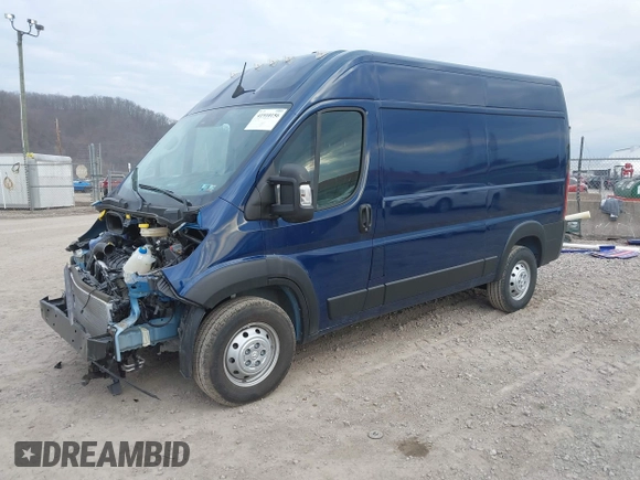 2023 Ram ProMaster Cargo with VIN 3C6LRVBG1PE599526, listed as a IAAI auction lot 41910156 with 1,504 mi miles. Bid and sale history available at carsss.com. Image 18.