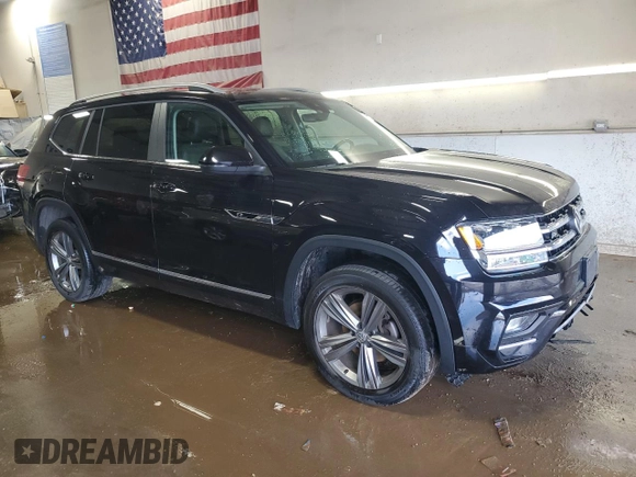 2019 Volkswagen Atlas SEL R-Line with VIN 1V2RR2CA6KC564779, listed as a Copart auction lot 52622765 with 52,615 mi miles and Salvage title. Bid and sale history available at DreamBid. Image 4.
