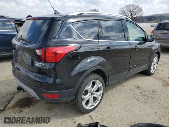 2019 Ford Escape Titanium with VIN 1FMCU9J94KUA41791, listed as a Copart auction lot 52541935 with 70,918 mi miles and Salvage Title. Bid and sale history available at carsss.com. Image 3.