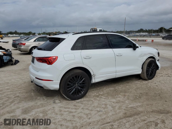2022 Audi Q3 Premium with VIN WA1AUCF33N1096097, listed as a Copart auction lot 47819003 with 6,838 mi miles. Bid and sale history available at carsss.com. Image 3.