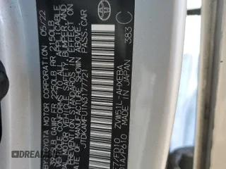 2022 Toyota Prius L Eco с VIN JTDKAMFU1N3177721, выставлен на аукционе Copart как лот 62401865 с пробегом 74 785 миль миль и Списание • Salvage title. История ставок и продаж доступна на DreamBid. Изображение 13.
