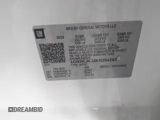 2019 Chevrolet Suburban Premier with VIN 1GNSKJKJ2KR354283, listed as a IAAI auction lot 39548082 with Not Provided miles and . Bid and sale history available at DreamBid. Image 9.