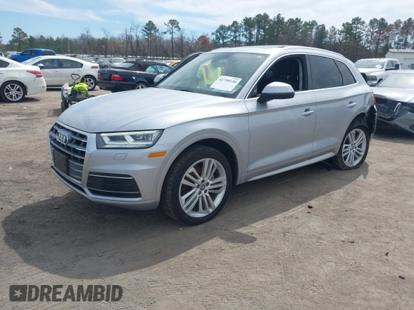 2018 Audi Q5 Premium Plus with VIN WA1BNAFYXJ2235843, listed as a IAAI auction lot 41790130 with 129,282 mi miles. Bid and sale history available at carsss.com. Image 2.