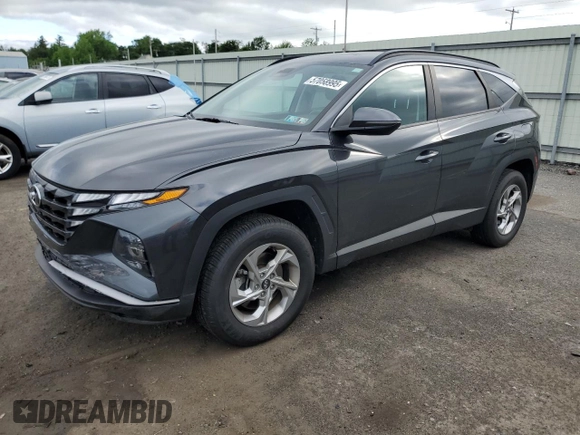 2022 Hyundai Tucson SEL z VIN 5NMJBCAEXNH039986, wystawiony jako Copart lot #57058995 z przebiegiem 80 947 mil mil oraz Szkoda całkowita • Salvage title. Historia ofert i sprzedaży dostępna na DreamBid. Obrazek 1.