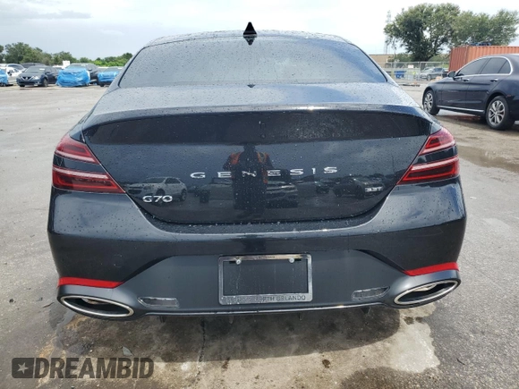 2023 Genesis G70 3.3T with VIN KMTG54TE8PU118039, listed as a Copart auction lot 67553654 with 7,515 mi miles and Salvage Title. Bid and sale history available at carsss.com. Image 6.
