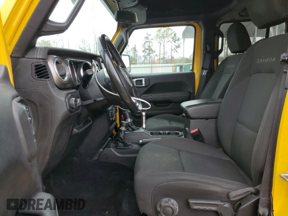 2019 Jeep Wrangler Unlimited Sahara with VIN 1C4HJXEN2KW523906, listed as a Copart auction lot 50950035 with 98,013 mi miles and Salvage Title. Bid and sale history available at carsss.com. Image 7.