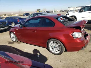 2013 BMW 1 Series 128i z VIN WBAUP9C51DVS94863, wystawiony jako Copart lot #44164275 z przebiegiem 71 162 mil mil oraz Szkoda całkowita • Salvage title. Historia ofert i sprzedaży dostępna na DreamBid. Obrazek 2.