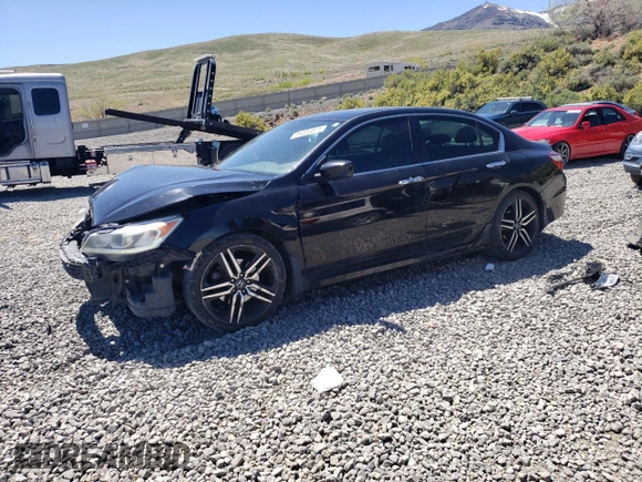 2016 Honda Accord Sport z VIN 1HGCR2F59GA175838, wystawiony jako Copart lot #56034815 z przebiegiem 117 125 mil mil oraz Szkoda całkowita • Salvage title. Historia ofert i sprzedaży dostępna na DreamBid. Obrazek 1.