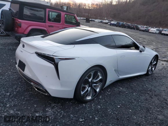 2020 Lexus LC with VIN JTHBY5AY8LA001946, listed as a Copart auction lot 84040444 with 0 mi miles and Salvage Title. Bid and sale history available at carsss.com. Image 3.
