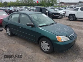 2001 Honda Civic LX with VIN 2HGES16511H546426, listed as a IAAI auction lot 42067246 with 192,560 mi miles. Bid and sale history available at carsss.com. Image 1.