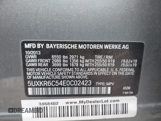 2014 BMW X5 xDrive50i with VIN 5UXKR6C54E0C02423, listed as a IAAI auction lot 42278044 with 122,370 mi miles and . Bid and sale history available at DreamBid. Image 9.