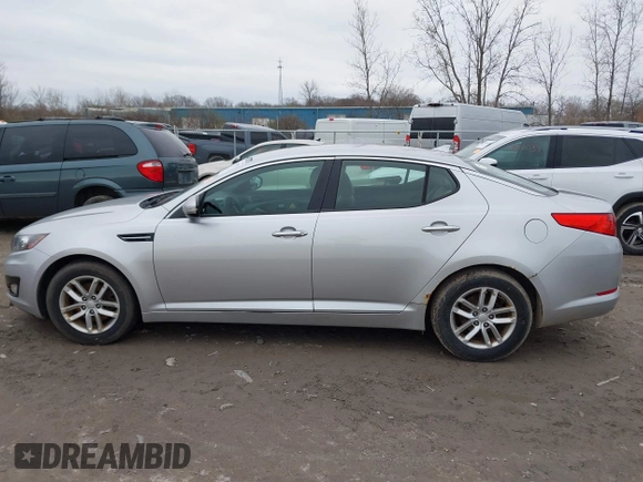 2013 Kia Optima LX with VIN KNAGM4A75D5310401, listed as a IAAI auction lot 41959774 with 198,339 mi miles. Bid and sale history available at carsss.com. Image 14.