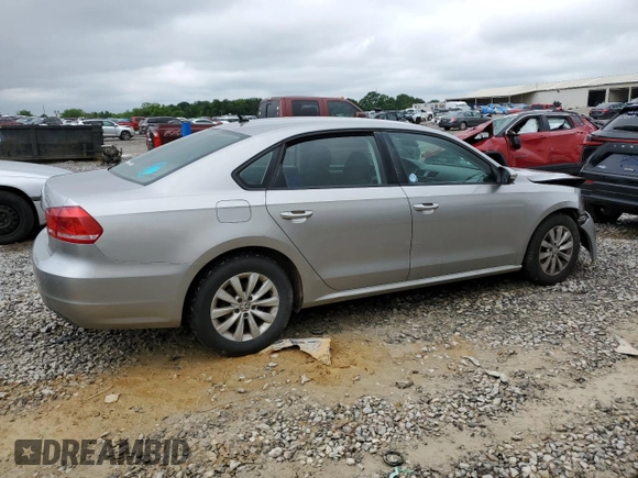 2012 Volkswagen Passat S with VIN 1VWAP7A3XCC017003, listed as a Copart auction lot 58579625 with 282,364 mi miles and Clean title. Bid and sale history available at DreamBid. Image 3.