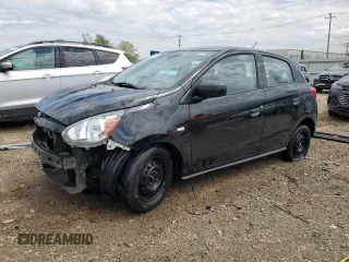 2018 Mitsubishi Mirage ES with VIN ML32A3HJ8JH009457, listed as a Copart auction lot 58029545 with 49,006 mi miles and Salvage title. Bid and sale history available at DreamBid. Image 1.