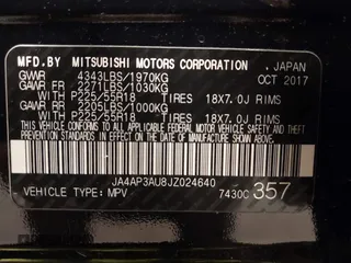 2018 Mitsubishi Outlander ES with VIN JA4AP3AU8JZ024640, listed as a IAAI auction lot 42558619 with 69,302 mi miles and . Bid and sale history available at DreamBid. Image 9.