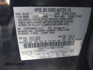 2008 Ford Taurus SEL with VIN 1FAHP24W08G114579, listed as a IAAI auction lot 42552132 with 248,496 mi miles and . Bid and sale history available at DreamBid. Image 9.