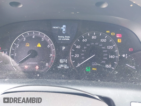 2011 Lexus LS 460 with VIN JTHBL5EF6B5105723, listed as a IAAI auction lot 41737131 with 186,131 mi miles and . Bid and sale history available at DreamBid. Image 7.