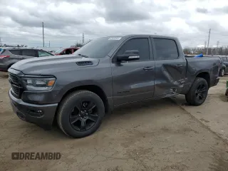2021 Ram 1500 Big Horn with VIN 1C6SRFFT9MN681875, listed as a Copart auction lot 52602635 with 67,768 mi miles and Clean title. Bid and sale history available at DreamBid. Image 1.
