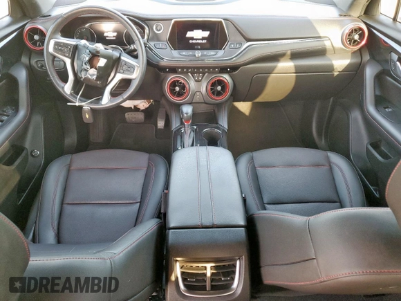 2022 Chevrolet Blazer RS with VIN 3GNKBERS0NS112129, listed as a Copart auction lot 61626575 with 27,600 mi miles and Salvage title. Bid and sale history available at DreamBid. Image 8.