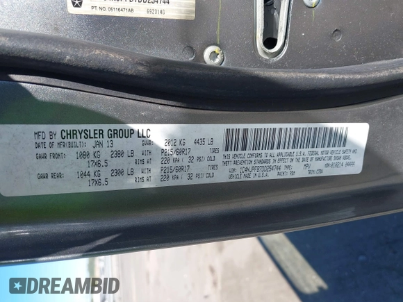 2013 Jeep Patriot Latitude with VIN 1C4NJPFB7DD254744, listed as a IAAI auction lot 40540820 with 129,465 mi miles and . Bid and sale history available at carsss.com. Image 9.