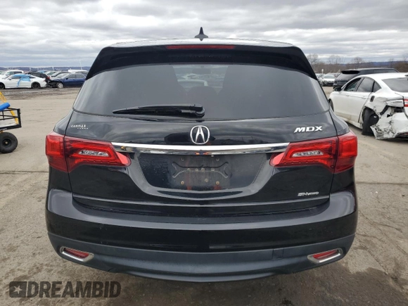 2015 Acura MDX with VIN 5FRYD4H28FB017710, listed as a Copart auction lot 48606695 with 97,143 mi miles and Salvage title. Bid and sale history available at DreamBid. Image 6.