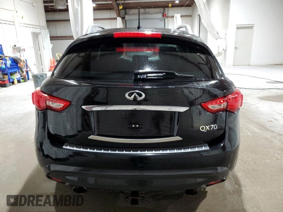 2014 Infiniti QX70 z VIN JN8CS1MW0EM411494, wystawiony jako Copart lot #55810625 z przebiegiem 94 258 mil mil oraz Szkoda całkowita • Salvage title. Historia ofert i sprzedaży dostępna na DreamBid. Obrazek 6.