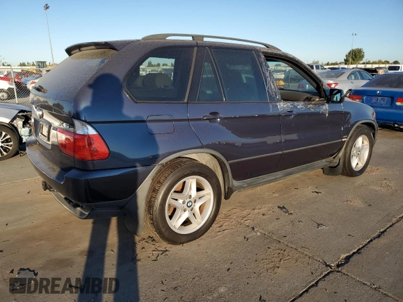 2005 BMW X5 4.4i with VIN 5UXFB53535LV14454, listed as a Copart auction lot 76553064 with 146,437 mi miles and Clean Title. Bid and sale history available at carsss.com. Image 3.