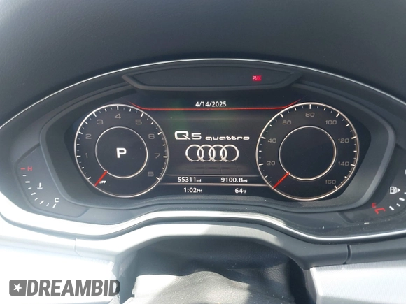 2018 Audi Q5 Premium Plus with VIN WA1BNAFY9J2141646, listed as a IAAI auction lot 41996459 with 55,311 mi miles. Bid and sale history available at carsss.com. Image 7.