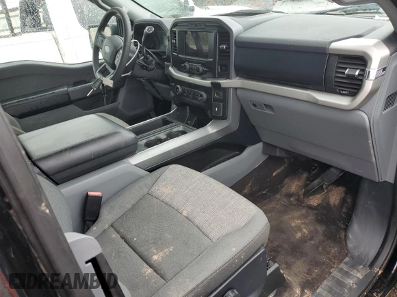 2021 Ford F-150 XL with VIN 1FTEX1EP9MKD20845, listed as a Copart auction lot 57053855 with 27,824 mi miles and Salvage title. Bid and sale history available at DreamBid. Image 8.