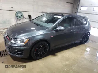 2015 Volkswagen Golf GTI S with VIN 3VW5T7AU0FM103204, listed as a Copart auction lot 77963244 with 123,005 mi miles and Salvage Title. Bid and sale history available at carsss.com. Image 1.