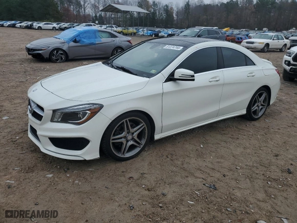 2014 Mercedes-Benz CLA-Class CLA 250 with VIN WDDSJ4EB7EN103598, listed as a Copart auction lot 81374744 with 119,389 mi miles and Salvage Title. Bid and sale history available at carsss.com. Image 1.