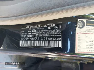 2012 Mercedes-Benz C-Class C 250 Sport with VIN WDDGF4HB1CR216228, listed as a IAAI auction lot 41865295 with 153,361 mi miles. Bid and sale history available at carsss.com. Image 9.