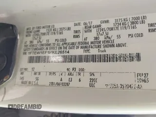 2017 Ford F-150 XL с VIN 1FTEW1EF1HKE26514, выставлен на аукционе IAAI как лот 42173628 с пробегом 122 415 миль миль и . История ставок и продаж доступна на DreamBid. Изображение 9.