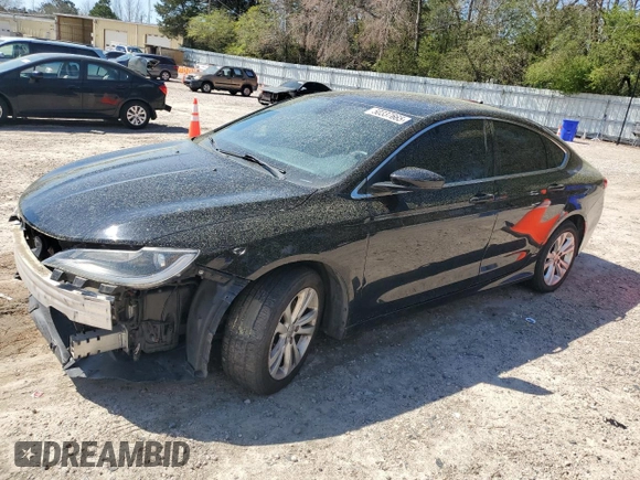 2015 Chrysler 200 Limited with VIN 1C3CCCAB7FN693610, listed as a Copart auction lot 50337665 with 168,784 mi miles and Salvage Title. Bid and sale history available at carsss.com. Image 1.