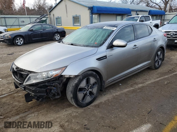 2013 Kia Optima Hybrid EX with VIN KNAGM4AD6D5041007, listed as a Copart auction lot 82535894 with 137,306 mi miles and Salvage Title. Bid and sale history available at carsss.com. Image 1.