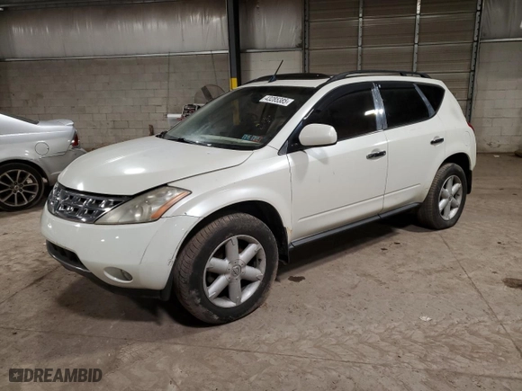 2004 Nissan Murano SE with VIN JN8AZ08W24W325419, listed as a Copart auction lot 43285385 with 97,151 mi miles and Clean Title. Bid and sale history available at carsss.com. Image 1.