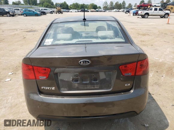 2010 Kia Forte EX with VIN KNAFU4A28A5837716, listed as a Copart auction lot 64754594 with 281,051 mi miles and Salvage Title. Bid and sale history available at carsss.com. Image 6.