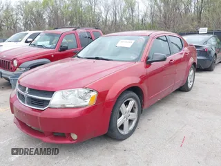 2008 Dodge Avenger SXT with VIN 1B3LC56R98N587306, listed as a IAAI auction lot 41935259 with 197,405 mi miles. Bid and sale history available at carsss.com. Image 2.