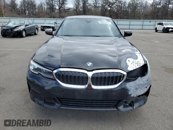 2019 BMW 3 Series 330i xDrive with VIN WBA5R7C52KFH31007, listed as a Copart auction lot 53333285 with 0 mi miles and Salvage Title. Bid and sale history available at carsss.com. Image 5.