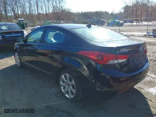 2013 Hyundai Elantra GLS PZEV with VIN KMHDH4AE4DU574977, listed as a IAAI auction lot 41608098 with 116,899 mi miles. Bid and sale history available at carsss.com. Image 3.