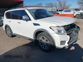 2017 Nissan Armada SV with VIN JN8AY2NCXH9508161, listed as a IAAI auction lot 41281335 with 108,864 mi miles and . Bid and sale history available at DreamBid. Image 1.