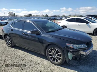 2015 Acura TLX V6 Tech with VIN 19UUB2F54FA013820, listed as a Copart auction lot 46991475 with 103,319 mi miles and Salvage Title. Bid and sale history available at carsss.com. Image 4.