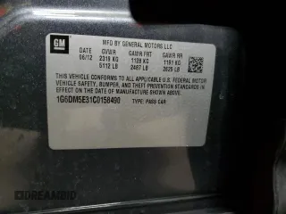 2012 Cadillac CTS with VIN 1G6DM5E31C0158490, listed as a Copart auction lot 85457134 with 52,969 mi miles and Clean Title. Bid and sale history available at DreamBid. Image 12.